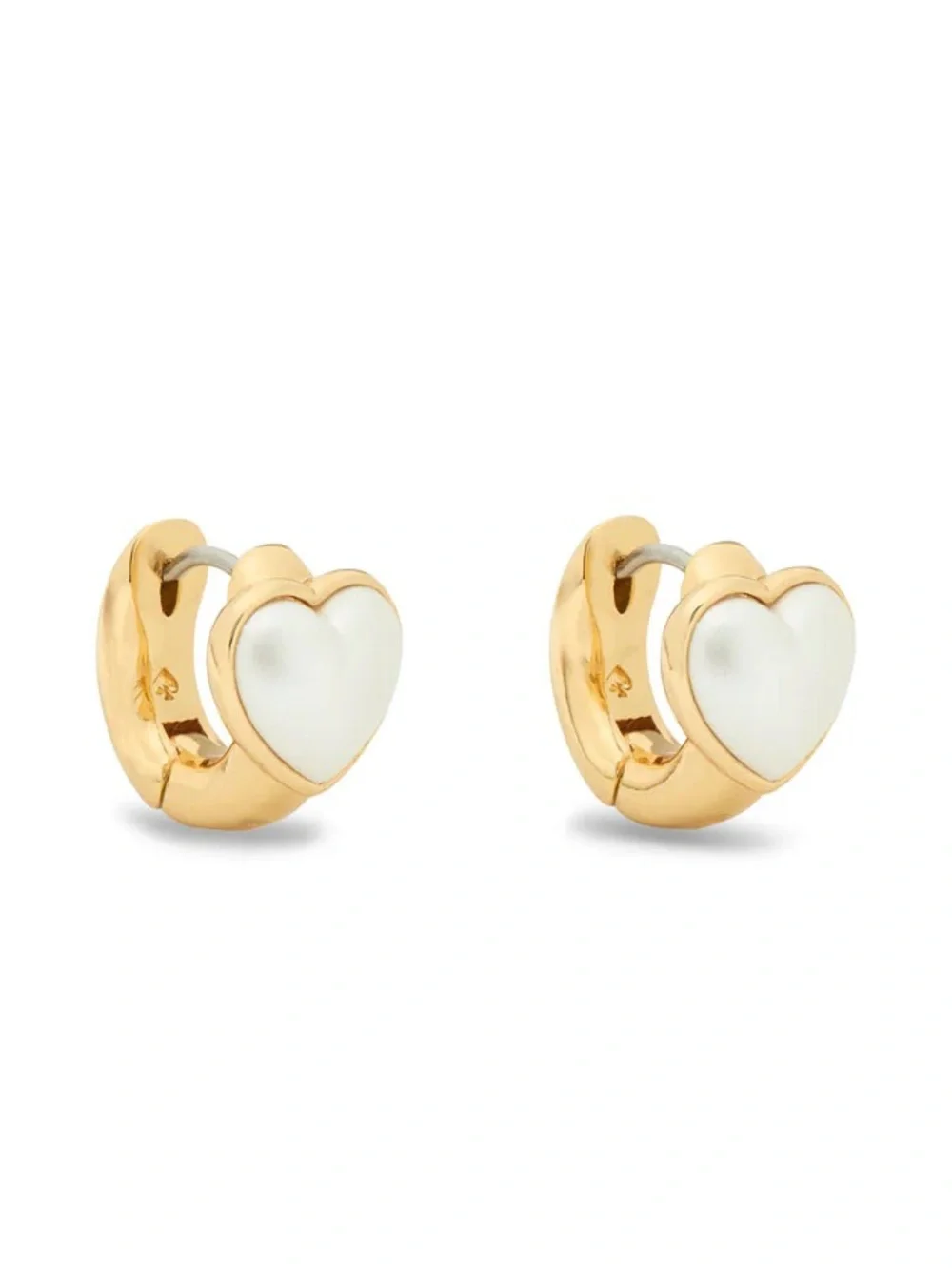 kate spade Gold Heart Pearl Earrings